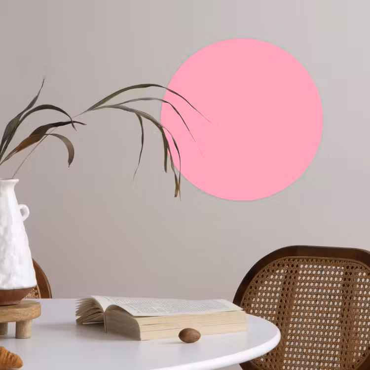 Behangcirkel - Bubblegum - Pink - Roze — 4