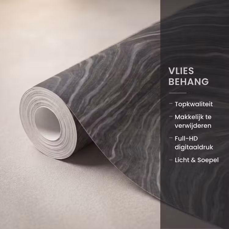 Behang - Patroon - Contrast - Antraciet — 3
