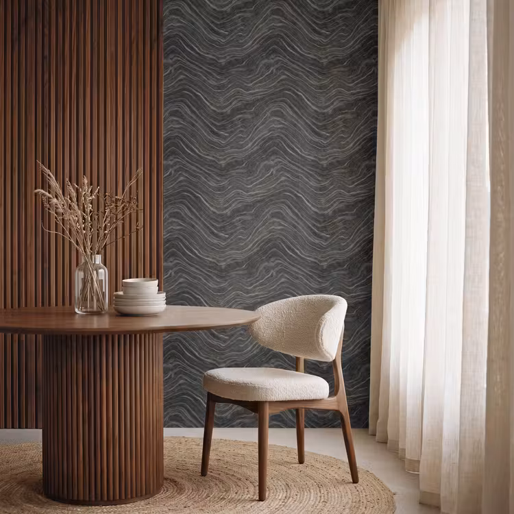 Behang - Patroon - Contrast - Antraciet — 4