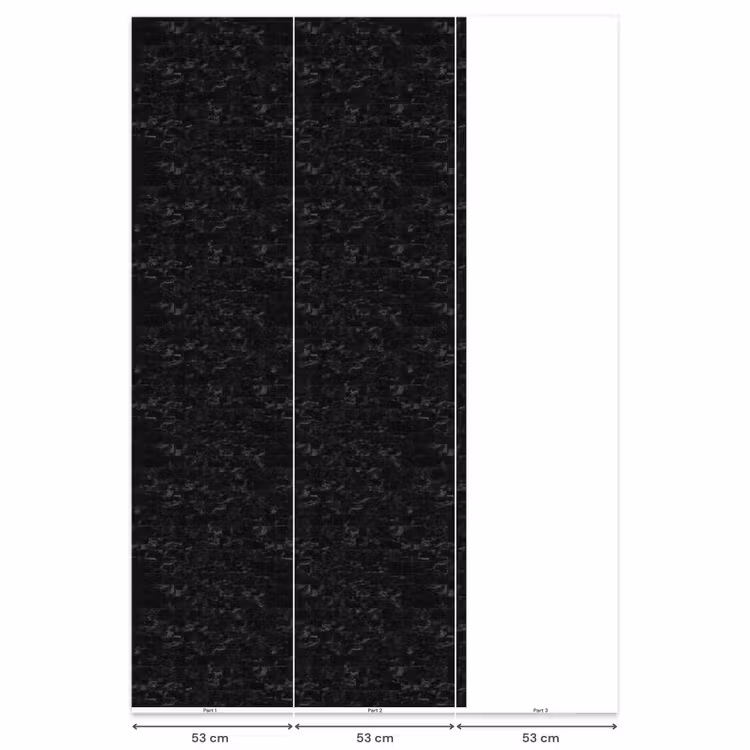 Behang - Tegels - Patroon - Marmer - Zwart — 6