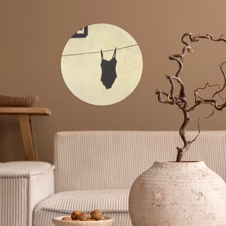 Behangcirkel - Badpak - Schaduw - Muur - Zomer - Minimalistisch — 2