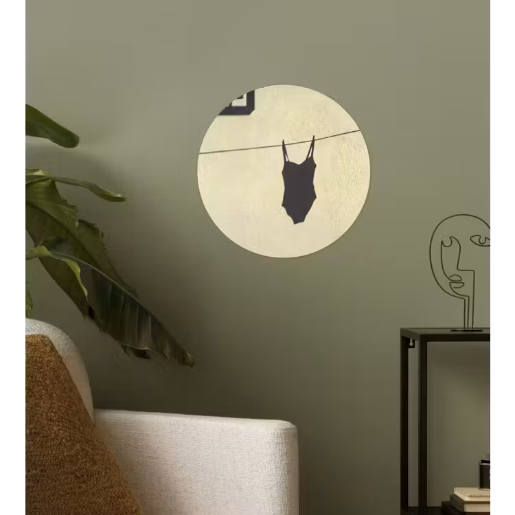 Behangcirkel - Badpak - Schaduw - Muur - Zomer - Minimalistisch — 3