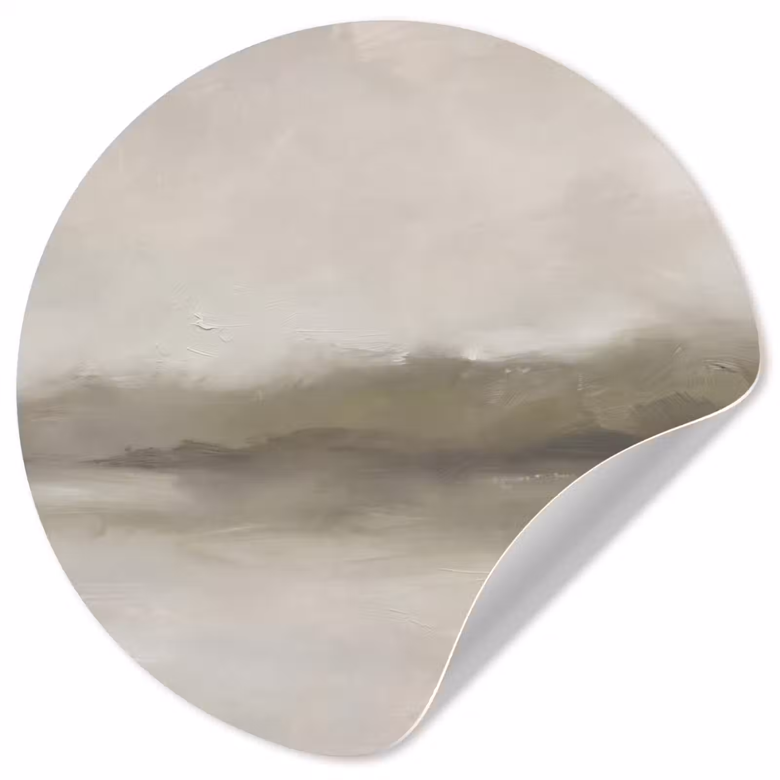 Behangcirkel - Abstract - Landschap - Nevel - Modern - Grijs — 1
