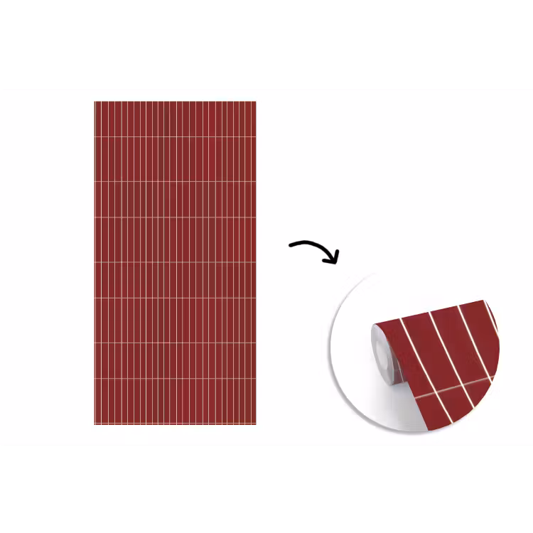 Behang - Lijnen - Patroon - Bordeaux — 1