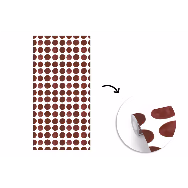 Behang - Stippen - Patroon - Bruin — 1