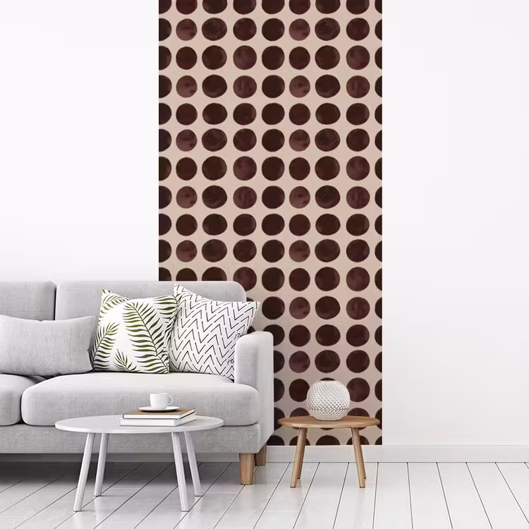 Behang - Stippen - Patroon - Bruin — 3