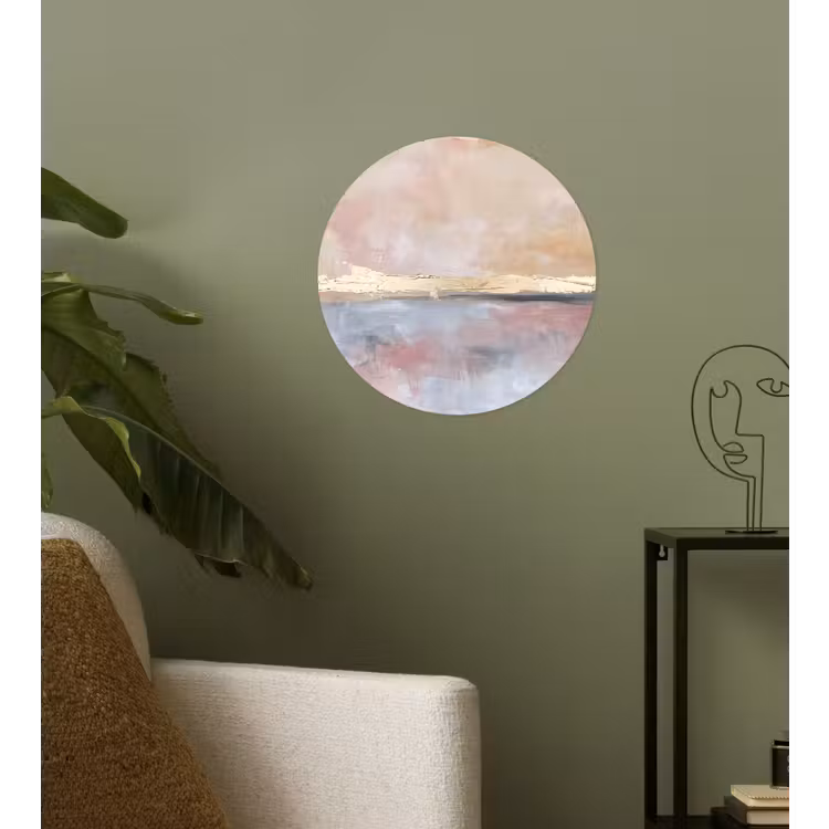 Behangcirkel - Abstract - Horizontaal - Kunst - Roze - Goud — 3