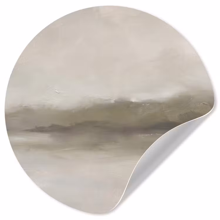 Behangcirkel - Abstract - Landschap - Nevel - Modern - Grijs — 1