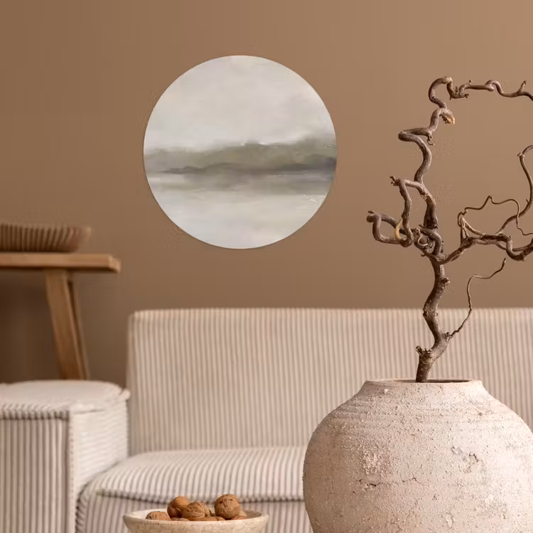 Behangcirkel - Abstract - Landschap - Nevel - Modern - Grijs — 2