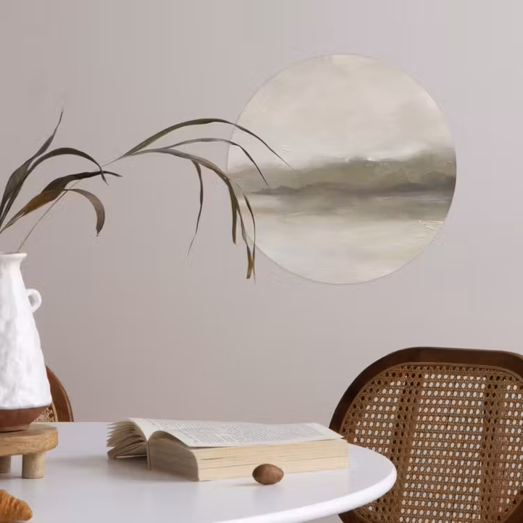 Behangcirkel - Abstract - Landschap - Nevel - Modern - Grijs — 4