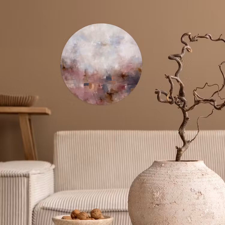 Behangcirkel - Abstract - Vloeiend - Kunst - Modern - Beige — 2