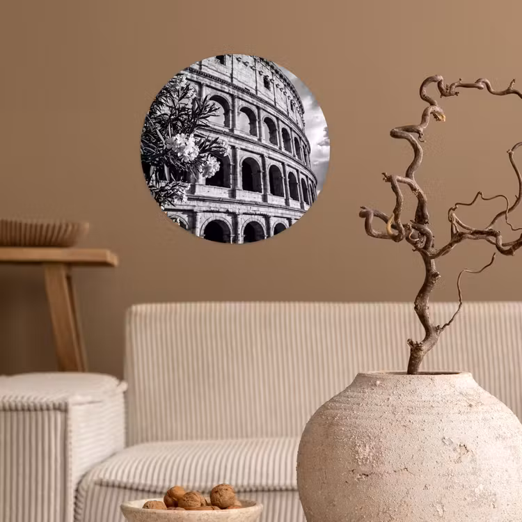 Behangcirkel - Architectuur - Colosseum - Rome - Historisch - Zwart-wit — 2