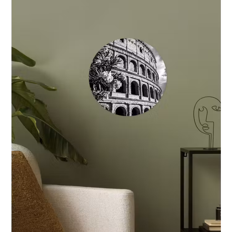 Behangcirkel - Architectuur - Colosseum - Rome - Historisch - Zwart-wit — 3