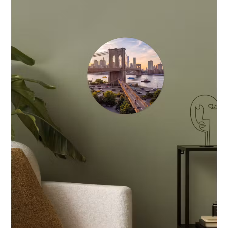 Behangcirkel - Brug - Rivier - Stad - Zonsondergang - Architectuur — 3