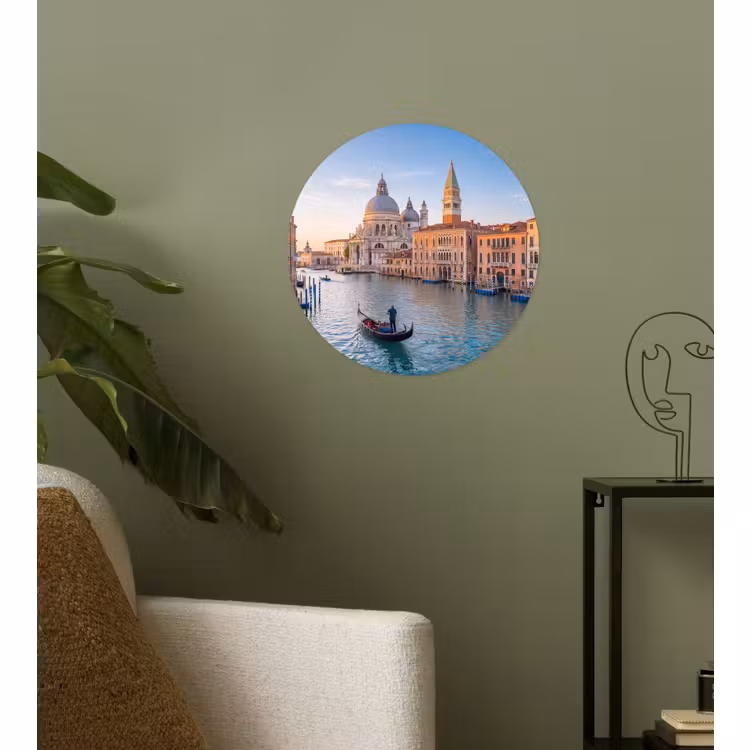 Behangcirkel - Gondel - Venetië - Kanaal - Stadsgezicht - Avondlicht — 3