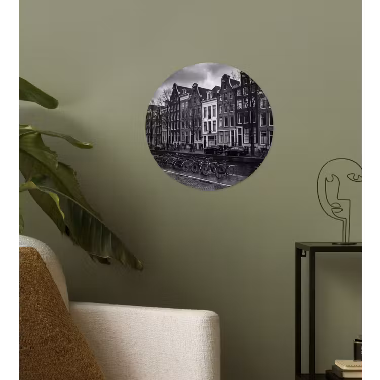 Behangcirkel - Huis - Gracht - Amsterdam - Architectuur - Zwart-wit — 3