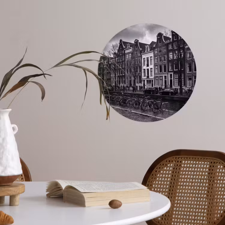 Behangcirkel - Huis - Gracht - Amsterdam - Architectuur - Zwart-wit — 4