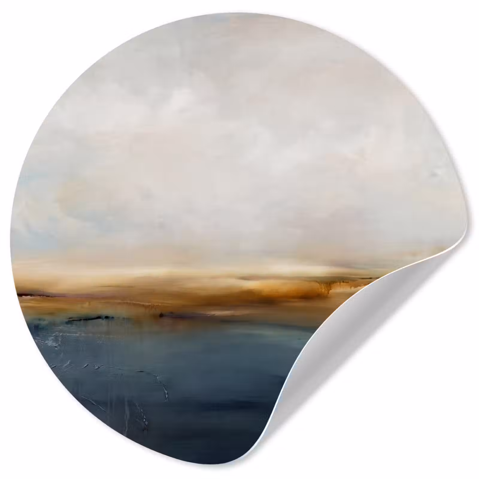 Behangcirkel - Abstract - Horizon - Water - Modern - Beige — 1