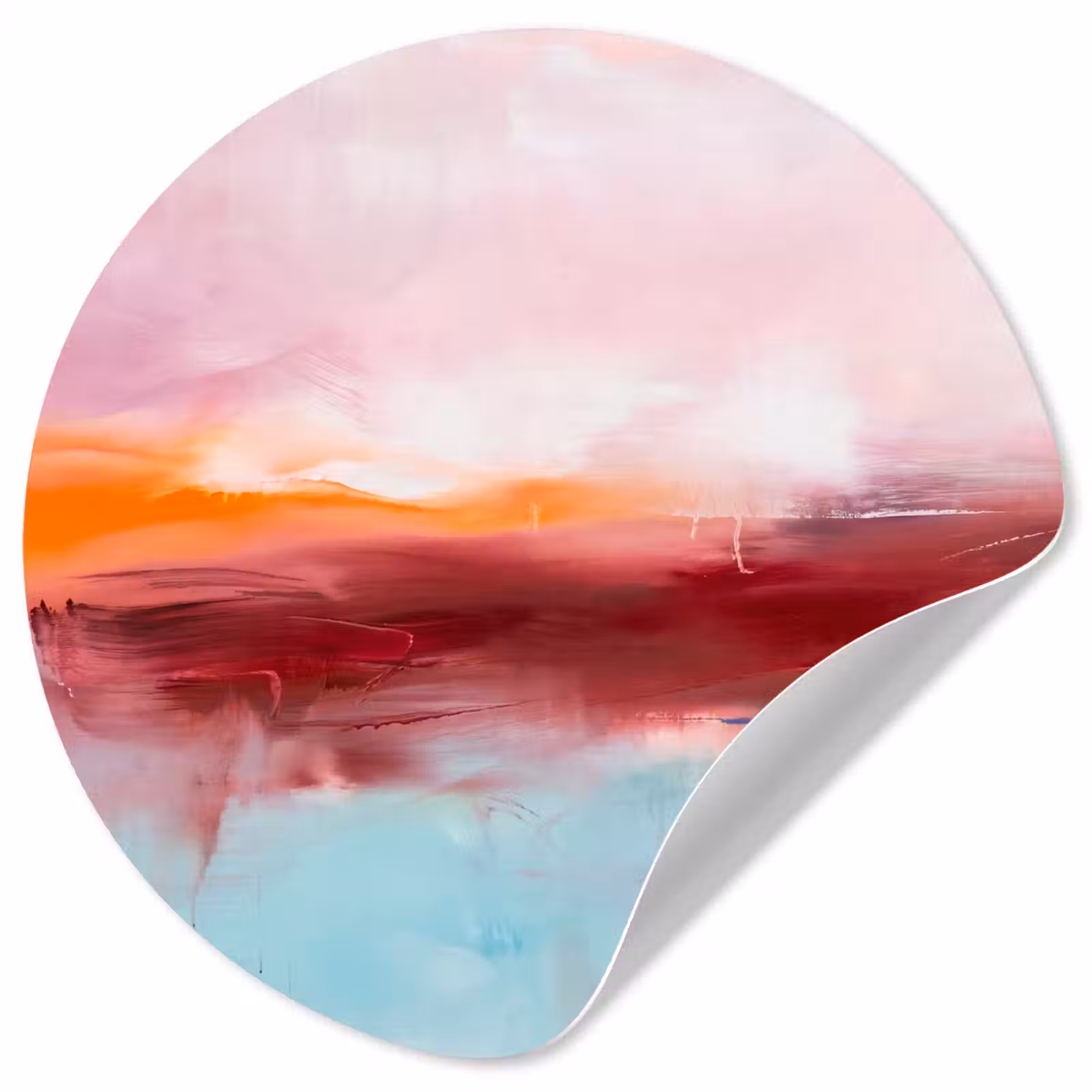 Behangcirkel - Abstract - Kleuren - Modern - Kunst - Roze — 1