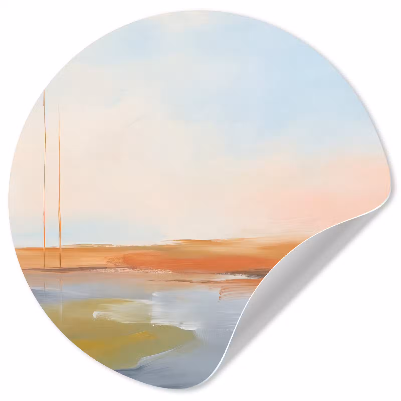 Behangcirkel - Abstract - Landschap - Horizon - Modern - Kleurrijk — 1