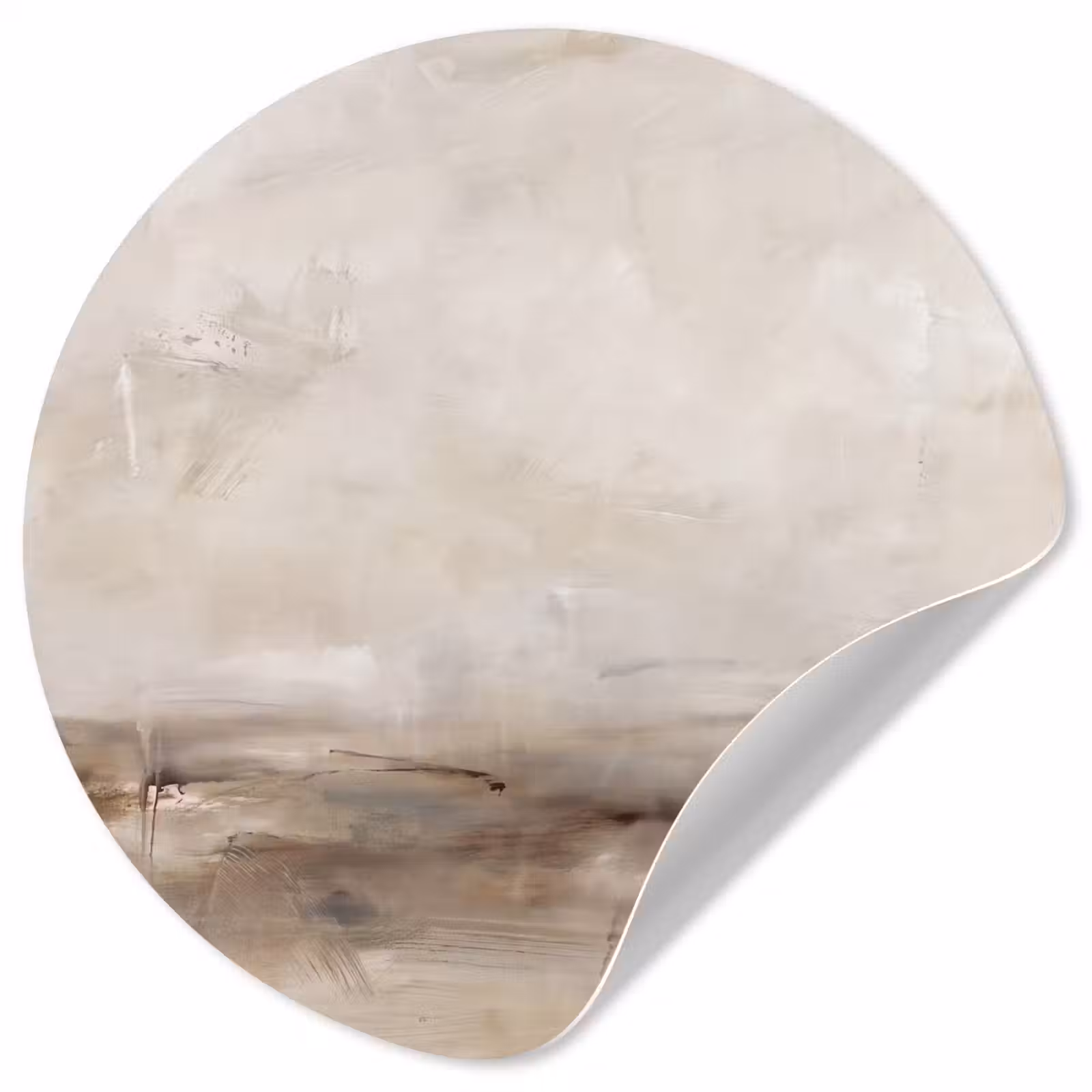 Behangcirkel - Abstrakt - Landschap - Modern - Beige - Kunst — 1