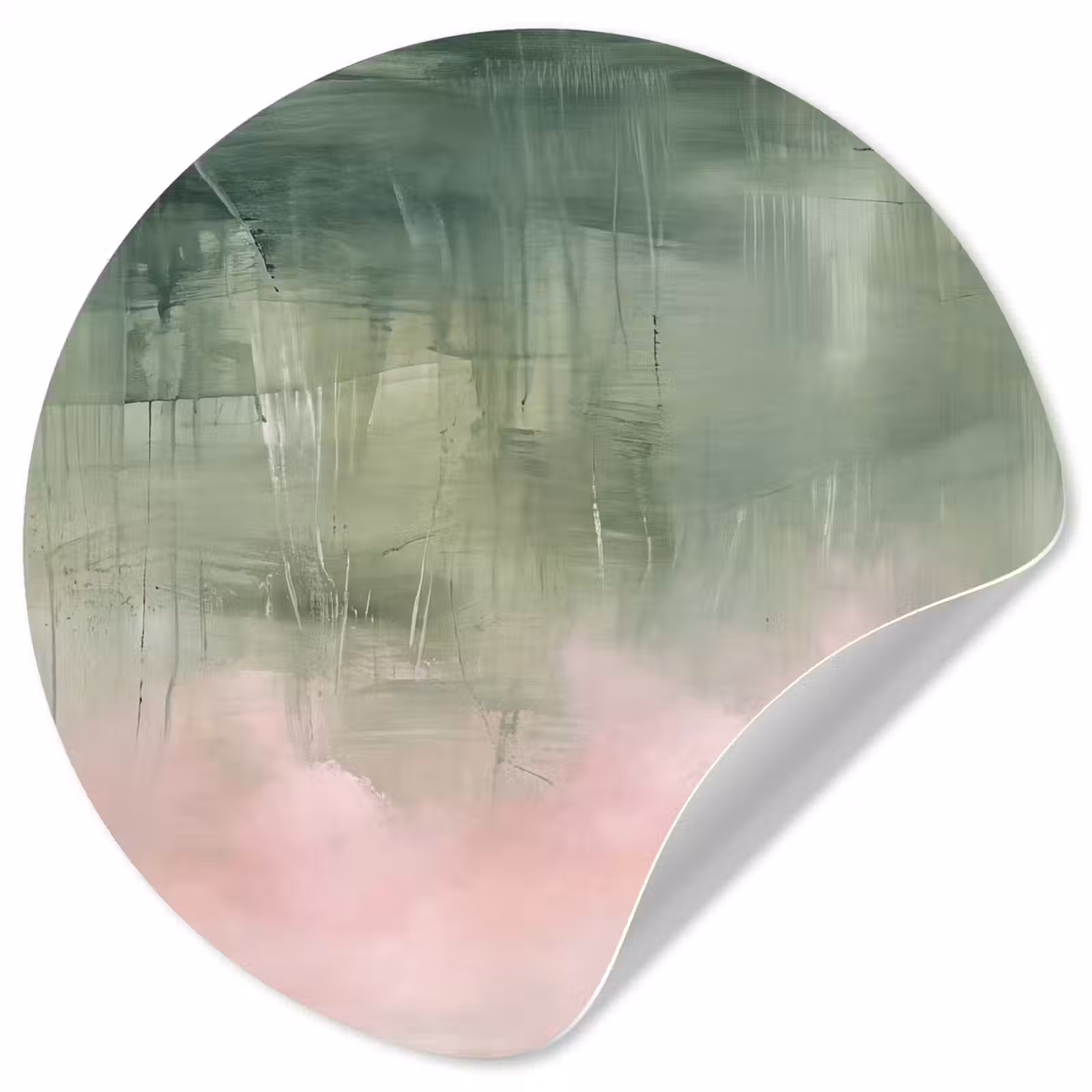 Behangcirkel - Kunst - Abstract - Modern - Groen - Roze — 1