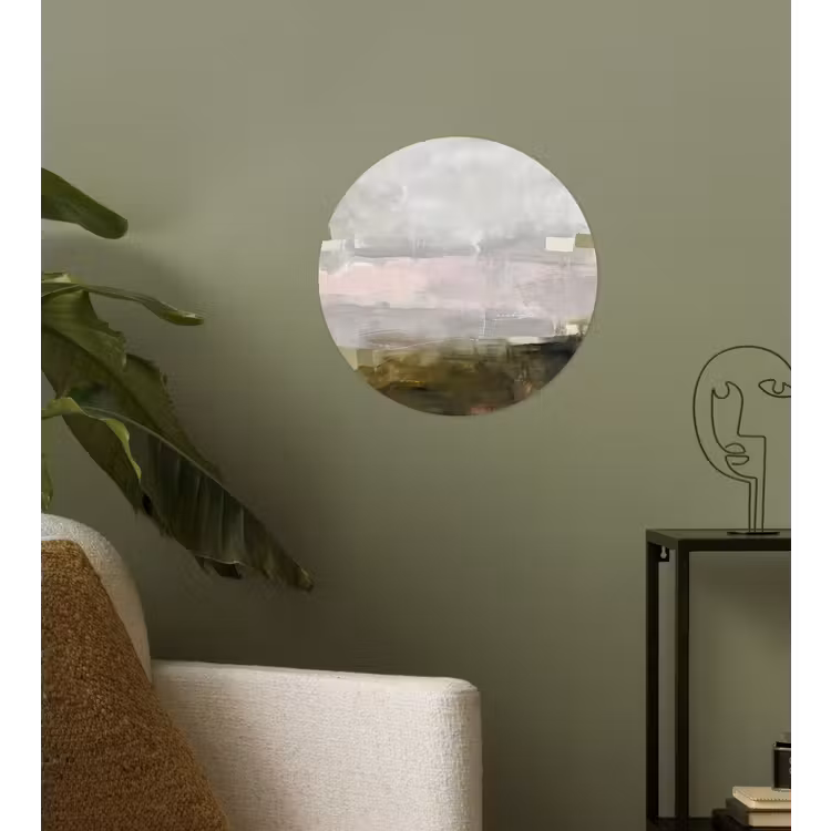 Behangcirkel - Abstract - Gelaagd - Kunst - Modern - Grijs-Groen — 3