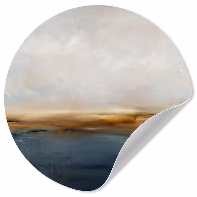 Behangcirkel - Abstract - Horizon - Water - Modern - Beige — 1