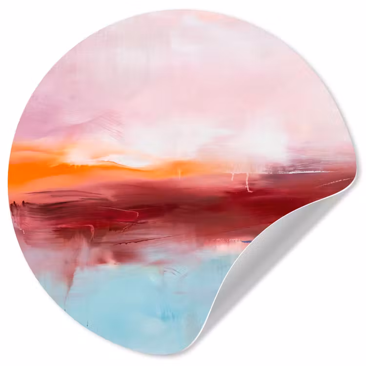 Behangcirkel - Abstract - Kleuren - Modern - Kunst - Roze — 1