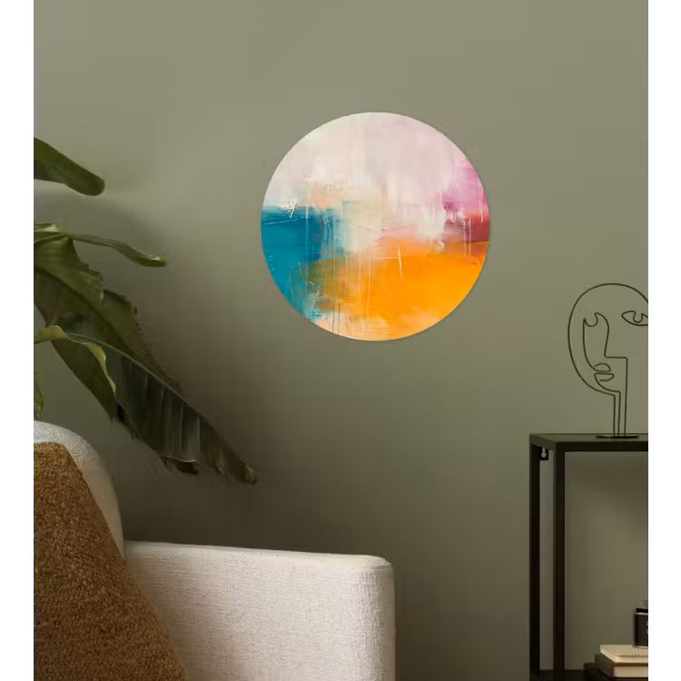 Behangcirkel - Abstract - Kleurrijk - Modern - Kunst - Oranje — 3