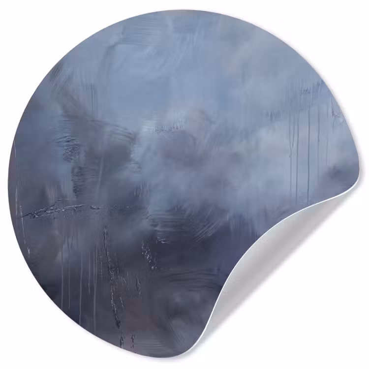 Behangcirkel - Abstract - Kwaststreken - Modern - Kunst - Grijs — 1