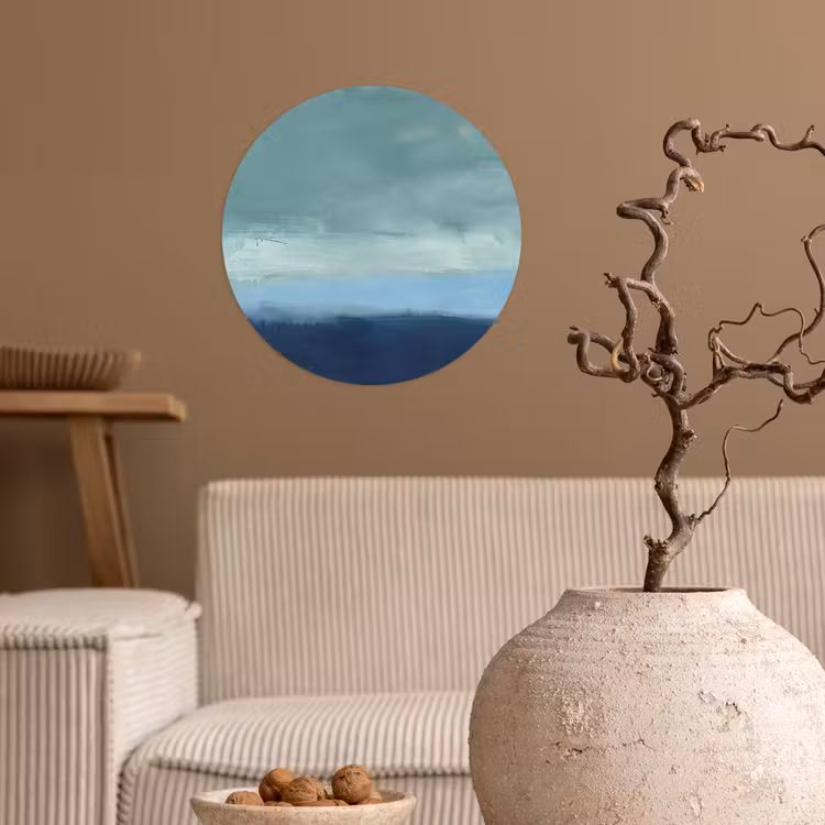 Behangcirkel - Abstract - Lagen - Rust - Modern - Blauw — 2