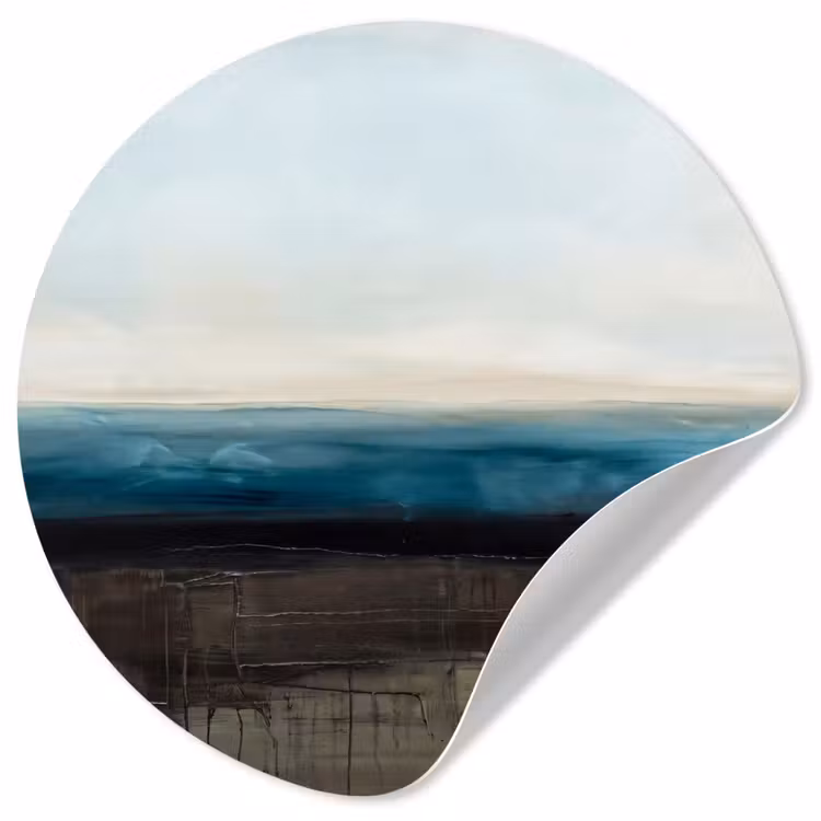 Behangcirkel - Abstract - Landschap - Horizon - Blauw - Modern — 1
