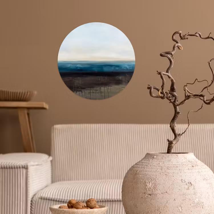 Behangcirkel - Abstract - Landschap - Horizon - Blauw - Modern — 2