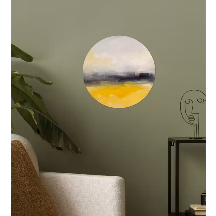 Behangcirkel - Abstract - Landschap - Modern - Geel — 3