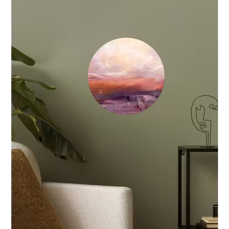 Behangcirkel - Abstract - Landschap - Modern - Paars - Oranje — 3