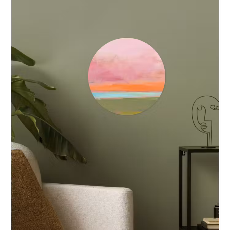 Behangcirkel - Abstract - Landschap - Modern - Roze - Oranje — 3