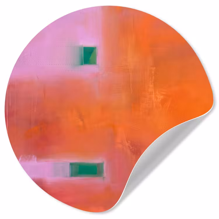 Behangcirkel - Abstract - Vlakken - Kunst - Modern - Oranje — 1