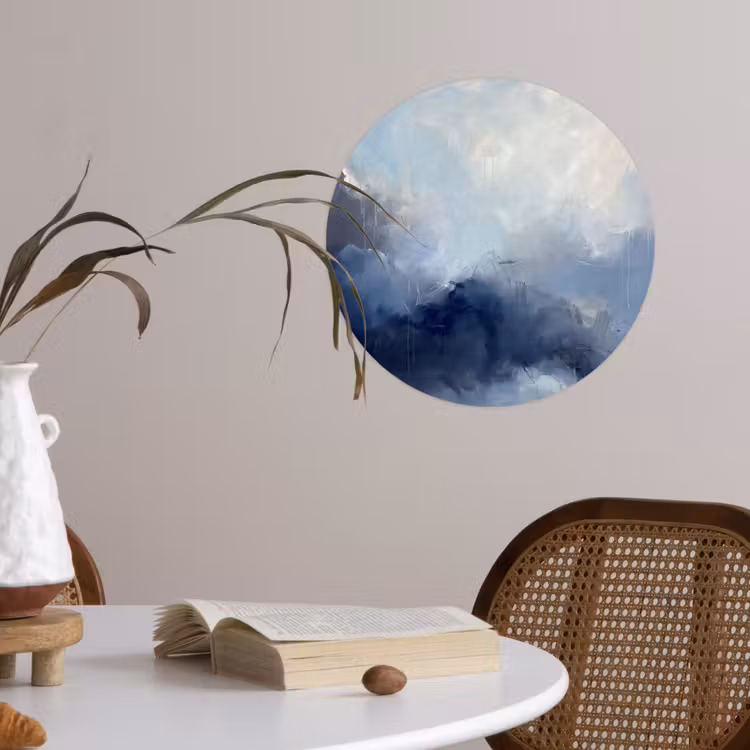 Behangcirkel - Abstract - Wolken - Modern - Blauw - Kunst — 4
