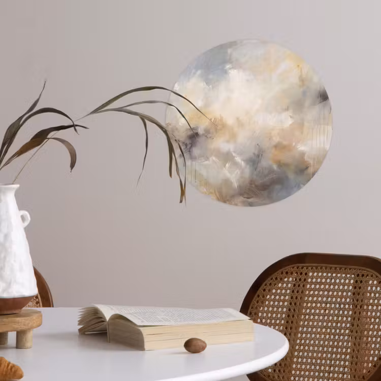 Behangcirkel - Abstract - Wolken - Sfeervol - Beige - Grijs — 4