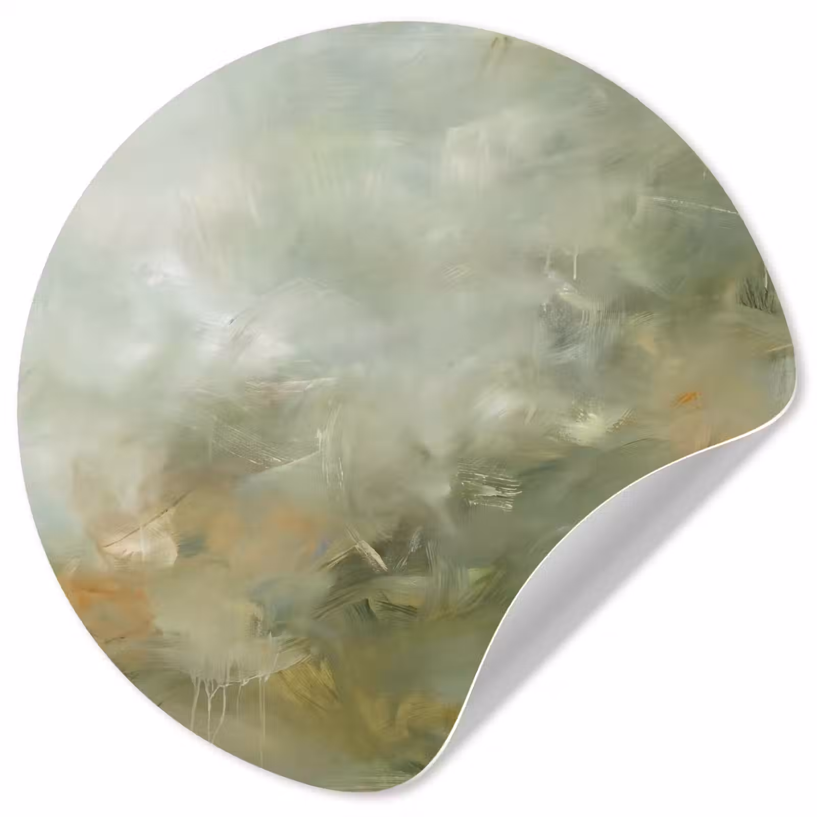 Behangcirkel - Abstract - Groen - Beige - Modern - Kunst — 1