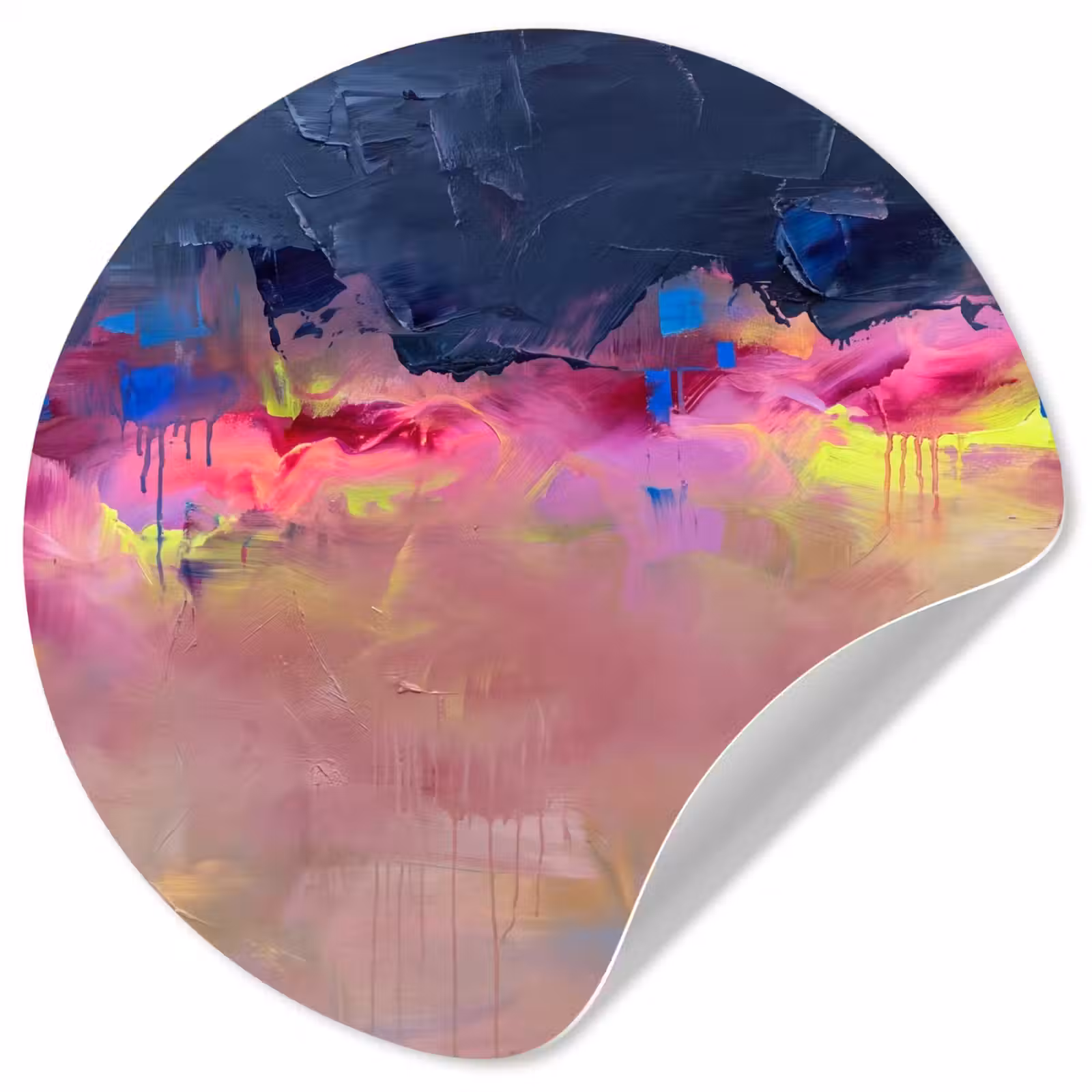 Behangcirkel - Abstract - Textuur - Kleuren - Modern - Roze — 1