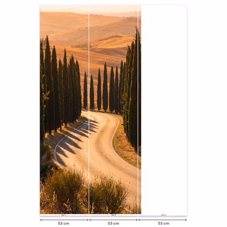 Behang - Landschap - Weg - Bomen - Natuur - Goud — 6