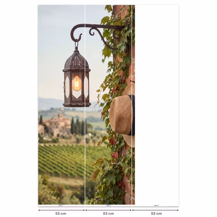 Behang - Lantaarn - Wijngaard - Landschap - Italiaans — 6
