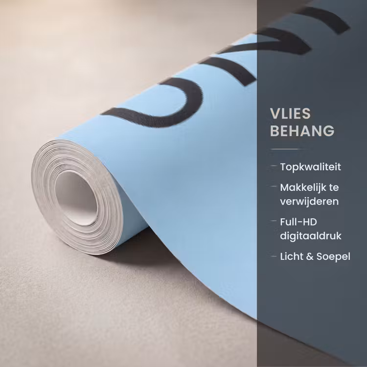 Behang - Monument - Vrijheidsbeeld - New York - Minimalistisch - Blauw — 3