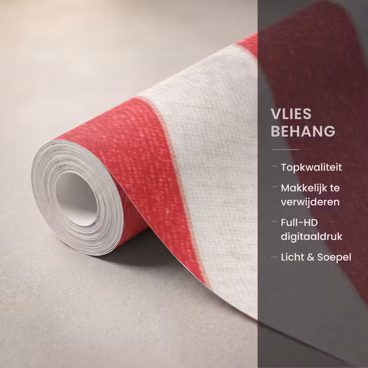 Behang - Parasol - Strepen - Zomer - Rood - Blauw — 3