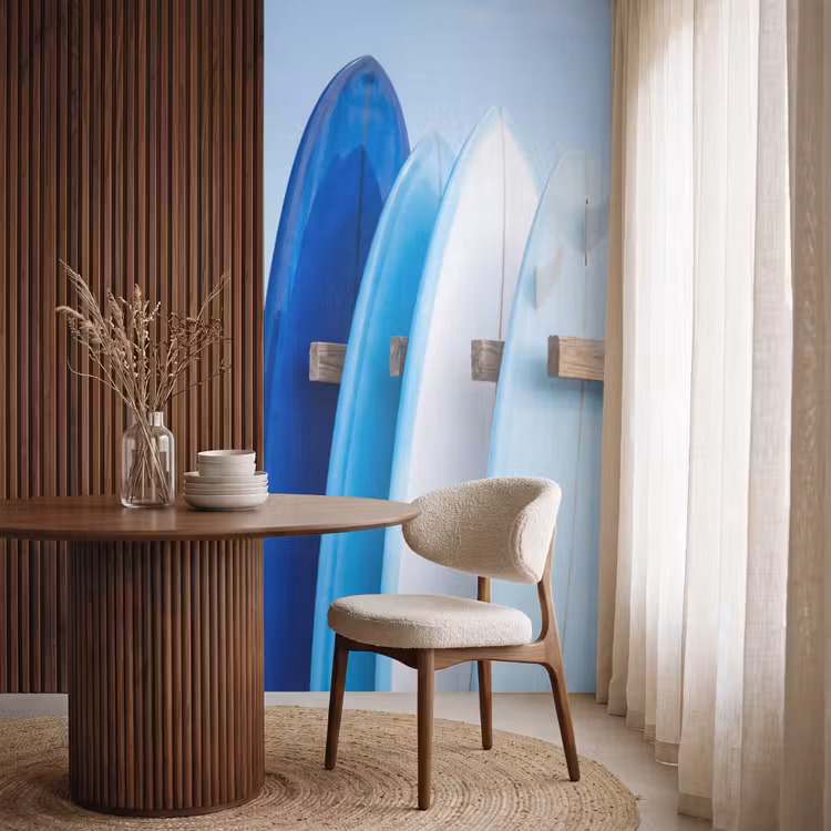 Behang - Surfplank - Strand - Zomer - Blauw - Water — 4