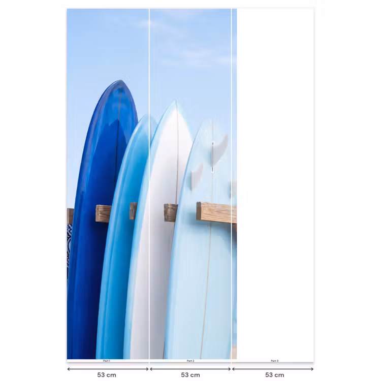 Behang - Surfplank - Strand - Zomer - Blauw - Water — 6