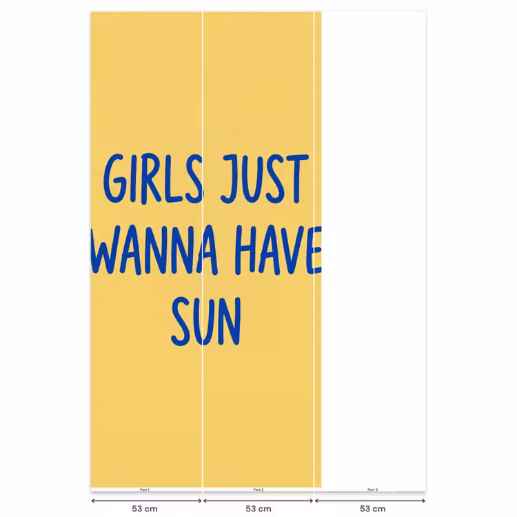 Behang - Tekst - Zon - Zomer - Modern - Geel — 6