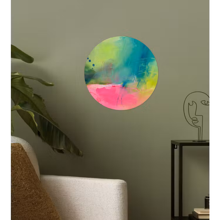 Behangcirkel - Abstract - Kleuren - Modern - Groen - Roze — 3